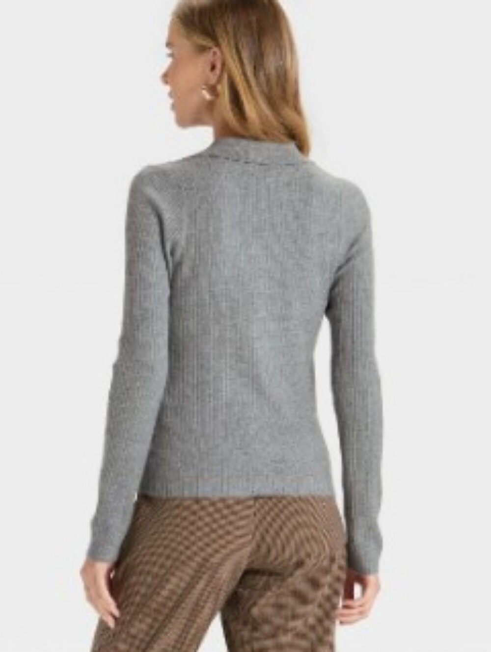 A New Day Collared, Ribbed Button Up Sweater - Picture 2 of 7